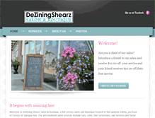 Tablet Screenshot of deziningshearz.com